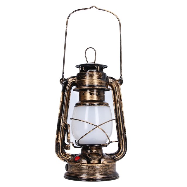 Lampe de Camping, Lanterne LED Portable Prise EU 110-240V Style Rétro pour Extérieur Noir, Bronze
