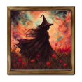 thumbnail image 2 of Natural Wood Framed Cute Ghost Reading Book Halloween Wall Art Print 20x20cm Vintage Spooky Pumpkin Illustration Wall Hanging Decor For Bedroom Living Room Holiday Tabletop Picture, 2 of 7