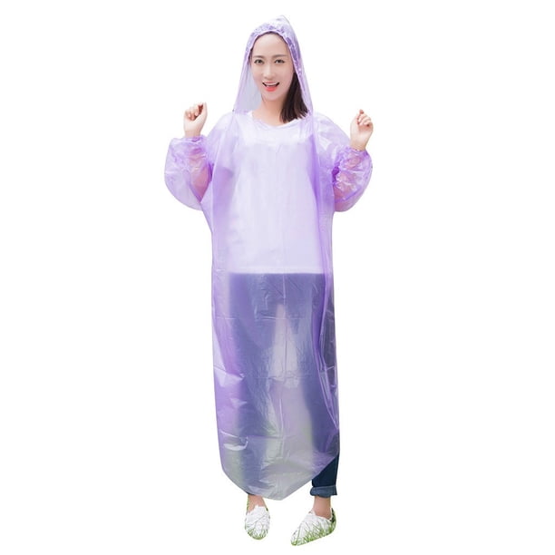Maojin Chubasquero desechable impermeable de emergencia para adultos que camina con capucha para acampar