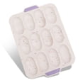 thumbnail image 1 of Silicone Cake Mold 12-cavity Kitchen Home Baking Pan Shaper Chocolate Pancake Tray Bakeware Tool  Beige, 1 of 10