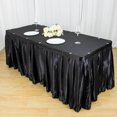 thumbnail image 6 of BalsaCircle 14 feet x 29" Satin Party Banquet Table Skirt Black, 6 of 9