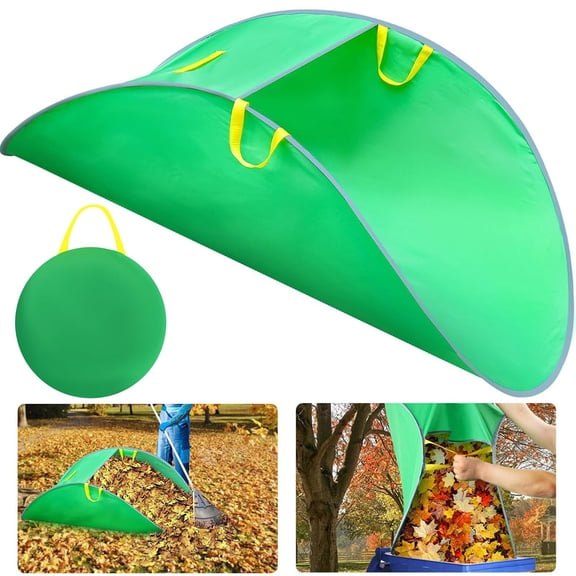 Foldable Leaf Collector, Portable Reusable Leaf Bags, Yard Garden Bags for Leaves Lawn Trash, Pop Up Leaf Collector Bag