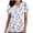 (Type 63)Light Blue, variant on Women's V Neck T Shirts Short Sleeve Bird and Flower Print Graphic Summer Tops Casual Boho Floral Tees With Pocket Clothes