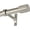 Brushed Nickel, variant on Antique Bronze Curtain Rods with Cap Finials, Single 72-144" Decorative Drapery Rods, Adjustable 1-Inch Window Treatment