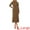 Dark Brown, variant on DARING DIVA Sweater Turtleneck Long Sleeve Ribbed Knit Maxi Dress XS Black