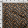 thumbnail image 3 of oneOone Tissu Velours Marron Floral Rétro Matériel de Robe Tissu Imprimé Tissu au Mètre 58 Pouces de Large, 3 of 5