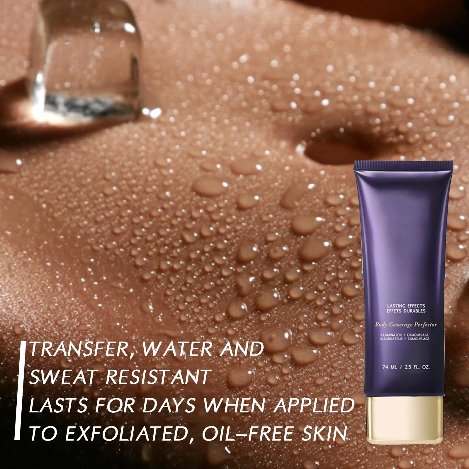 Alvantor Body Coverage Perfector 2.5 fl. oz Waterproof Tattoo Cover up Makeup Concealer