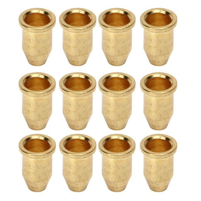 Guitar String Mounting Buckle, Guitar Through Body Ferrules Iron Durable 12Pcs Replacement Add Pressure For Electric Guitars Gold,Black