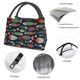 thumbnail image 4 of Fotbe Hand Drawn Colorful Fishes Bolsa Térmica Portátil con Estampado, Bolsa de Entrega de Alimentos Aislada, Bolsa Reutilizable de Gran Capacidad para Comidas y Supermercado, 4 of 6