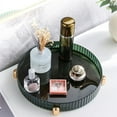 thumbnail image 5 of ABPETE Makeup Perfume Organizer, 360° Rotating Skincare Organizer, Vanity Tray, Spinning Cosmetics Organizer for Dresser, Vanity, Bathroom Countertop, Dark Green, 5 of 16