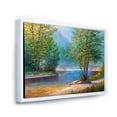 thumbnail image 3 of Designart 'Green Trees By The Bridge Over River' Traditional Framed Canvas Wall Art Print, 3 of 5