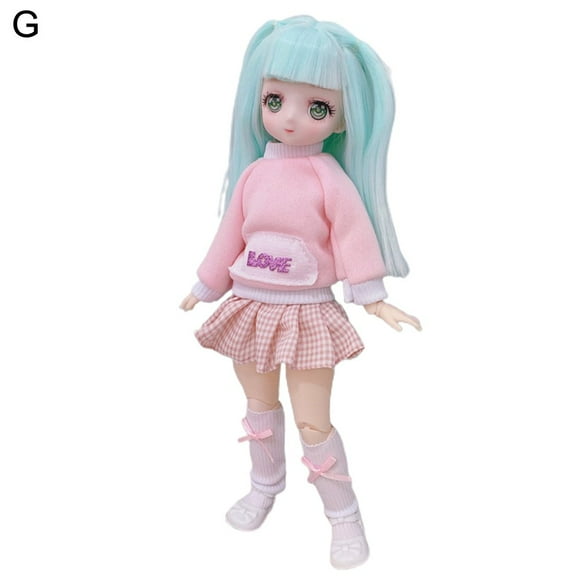 BJD Doll Lovely Collectible Comfortable to Touch Two-dimensional Comic Face BJD Doll Girl Toy Birthday Gifts