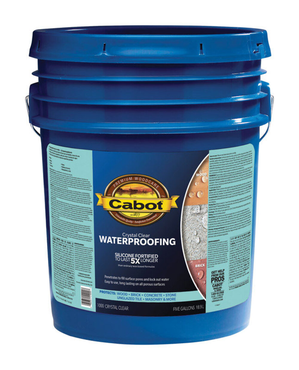 Cabot Crystal Clear Water-Based Acrylic Waterproofing Paint 5 gal - image 2 of 2