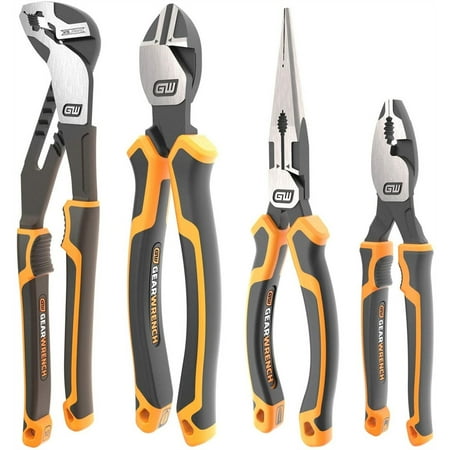 

GearWrench 82203C 4-Piece Mixed Dual Material Pliers Set