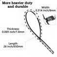 thumbnail image 2 of KASZOO Large Zip Ties 26 Inch 60 Pieces Long Big Cable Ties Black Nylon zip ties Heavy Duty, 2 of 8