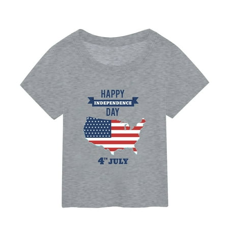 

Summer Independence Day Map Printing Short Sleeved Top Worn Over Kids Clothes Size 14 Pajamas Women Girls Light Long Sleeve Shirt Tops Girls Size 6 Clothes Girls Shirts Undershirt Pack Toddler Girl