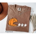 thumbnail image 2 of PAVIG Pumpkin Chasing Ghosts Halloween Shirt, Retro Arcade Garment-Dyed Tee, 2 of 8