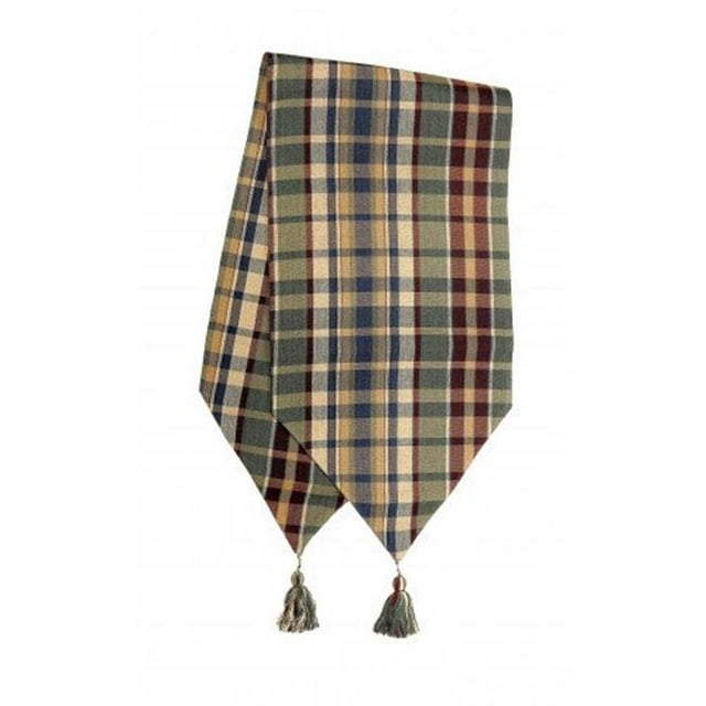 Mr. MJs Trading AG-11263-13x72 13 x 72 in. Ribbed Table Runner with Tassels, Army