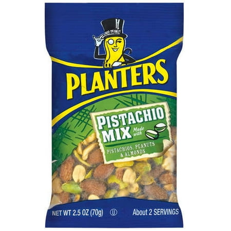 Planters: Made W/Pistachios Peanuts & Almonds Pistachio Mix, 2.5 oz