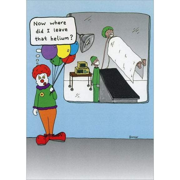 Curiosities Greeting Cards Helium Funny / Humorous Get Well Card