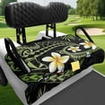 thumbnail image 4 of XYZCANDO Plumeria Terry Cloth Golf Cart Seat Cover with 4 Front Pockets | Non-Slip Washable Universal Accessory for Golf Lovers, 4 of 8