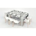thumbnail image 3 of Modern Elasto Engineered Wood Italian Extendable Console Table in Gray, 3 of 8