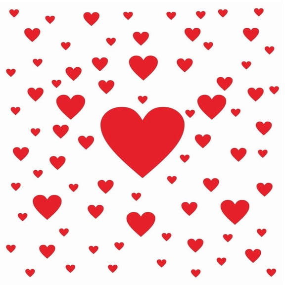 geerera 97pcs/4 sheets Red Love Heart Wall Decals Love Wall Stickers Heart Stickers for Valentine's Day, Wedding, Anniversary Party Decorations Supplies