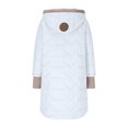 thumbnail image 5 of TKLPEHG Womens Winter Coats Warm Irregular Hem Jacket Hood Zip Outerwears Long Coat Thermal Jackets (White,M), 5 of 9