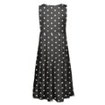 thumbnail image 4 of CQCYD Summer Dresses 2023, Women Printed Sleeveless Crew Neck Dress Loose Beach Dress Holiday Dress and Ankle Dress Leisure Sales Today Clearance Black XXL, 4 of 5