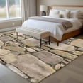 thumbnail image 4 of Area Rug for Living Room, Brown Stone Wall Non-Slip Indoor Large Carpet for Bedroom/Dining Room, Vintage Country Rocks Brick Pattern Washable Low-Profile Rectangle Floor Runner Rugs - 5 x 8 Ft, 4 of 8