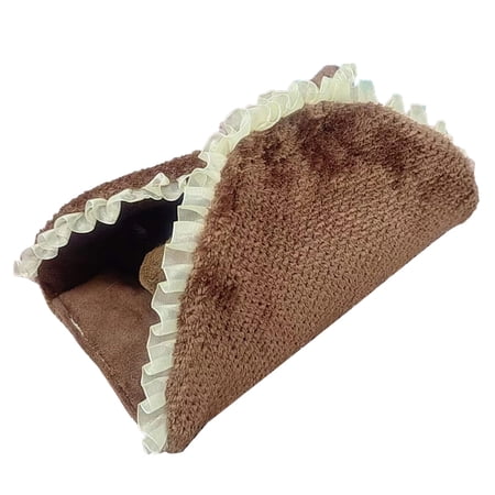 Hamster Sleeping Bed Toy Small Animal Pet Hideaway Winter Warm Play Tunnel Bed Habitat Decor for Squirrels Chinchillas
