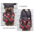 thumbnail image 6 of FORMRS 16" Laptop Bag Carrying Sleeve Case with Handle Travel Shoulder Briefcase, Red and Purple Plaid Pattern, 6 of 8
