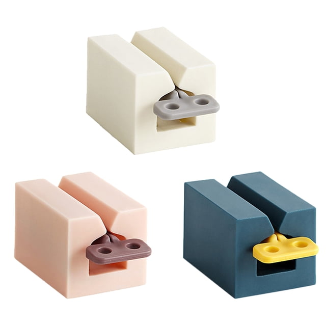 SHISUYAN 3pcs Rolling Tube Toothpaste Squeezer Manual Toothpaste Holder Stand Rotate Toothpaste Dispenser for Bathroom