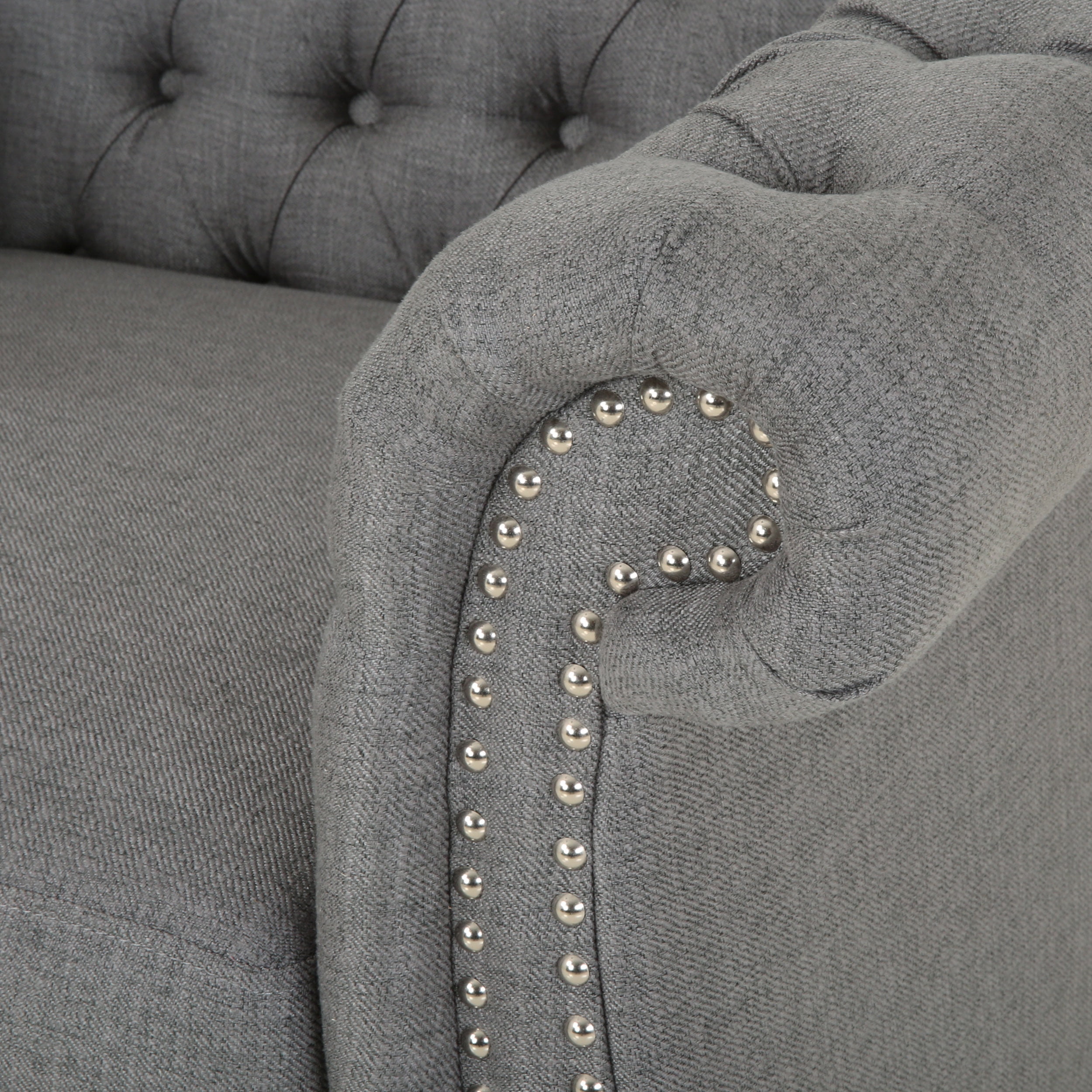 Noble House Millie Club Chair, Dark Gray