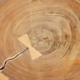 thumbnail image 4 of Aiden Round Cross-Cut Munggur Wood Riser with Iron Hairpin Legs, Large, 4 of 6