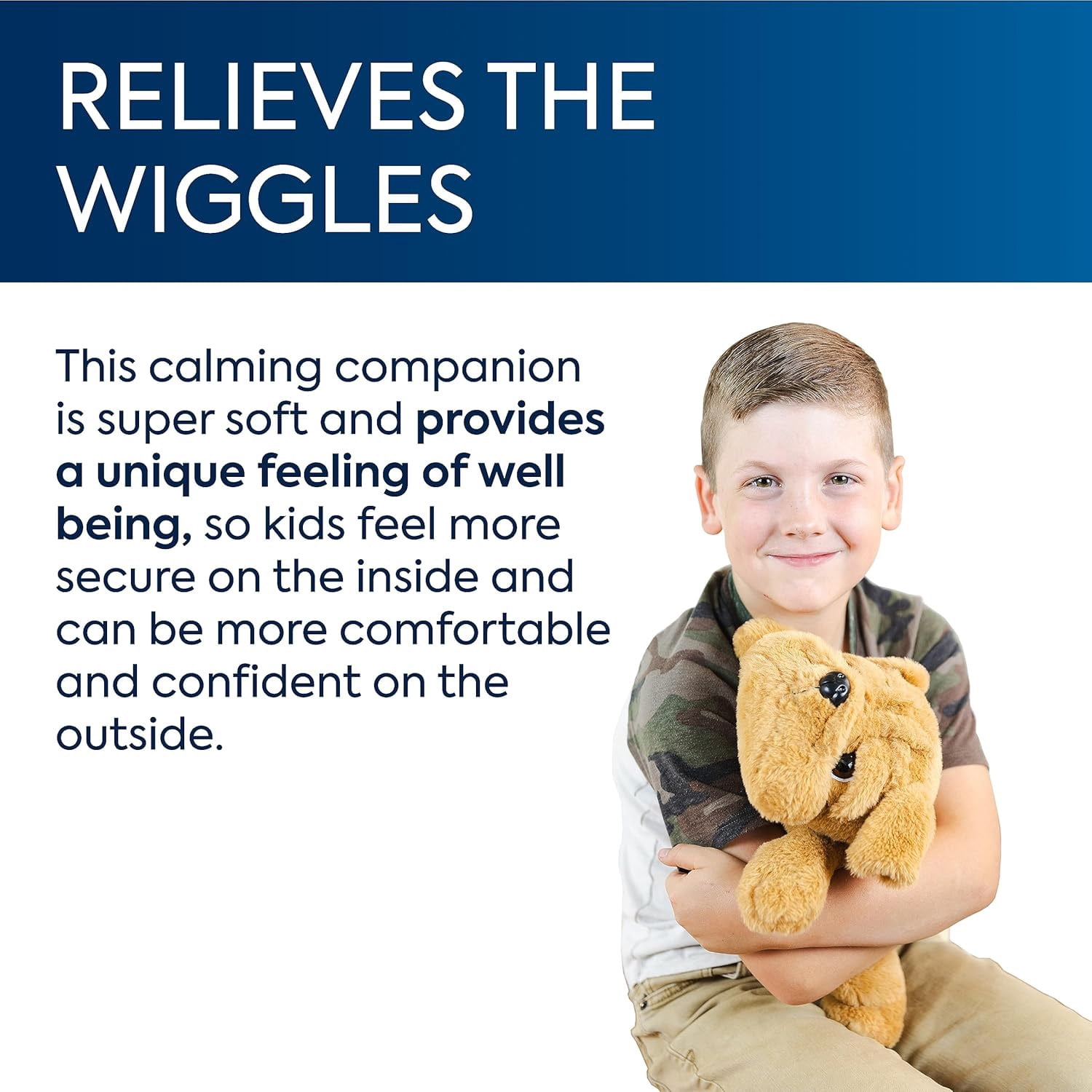 Bouncyband Happy Hugs Sensory Weighted Plush Bulldog