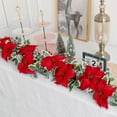 thumbnail image 5 of up to 90% off karymi 66.9in Artificial Poinsettia Christmas Vine Garland Red White Flowers for Wall Staircase and Mantel Decor House Decor Shop All Savings Best Sellers, 5 of 7