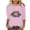 Pink, variant on Women's Casual Leopard Print Tops 3/4 Sleeve Round Neck Lip Graphic T-Shirts for Summer Daily Wear