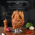 thumbnail image 3 of Stainless Steel Beer Can Chicken Roaster Stand - Compact Grilling Rack for Barbecue, Oven Use - Perfect for Soda Can Chicken, Outdoor Parties - Easy to Clean, Space-Saving Design (Size A: 11*12.3*5), 3 of 5