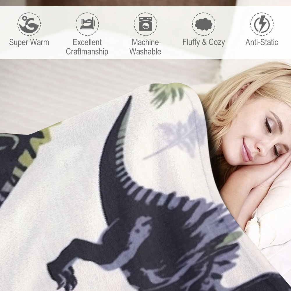 JEUXUS  Dinosaur Muslin Quilts - Viscose from Bamboo Cotton Summer Blanket for Toddler - Oversized  - 2 Layers Muslin Blanket Crib Blanket for Boy and Girl (Dinosaur)