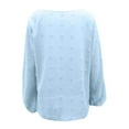 thumbnail image 5 of Vedolay Long Sleeve Blouses for Women Button up Tunics Solid Color Blouse Tops Blue,XL, 5 of 5