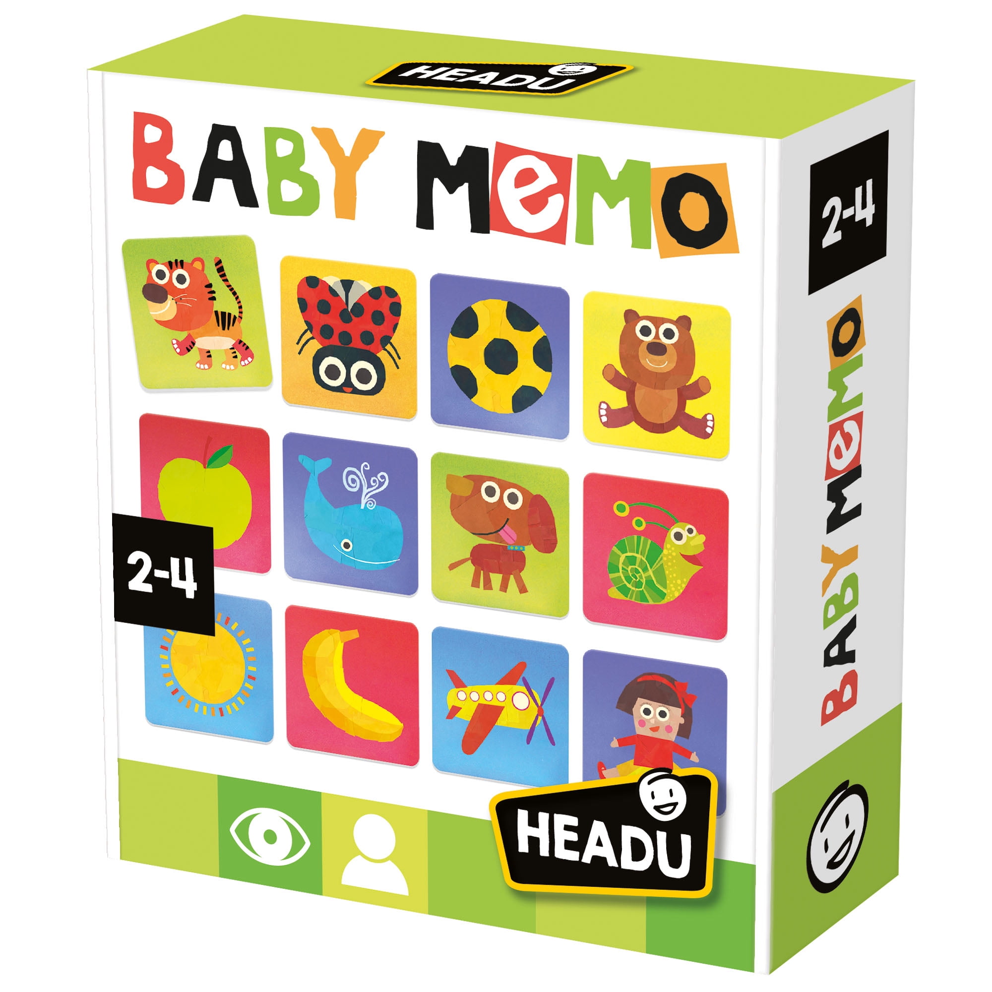 Headu: Tactile Baby Memo – Memory & Matching Pairs Game, Jumbo Textured Tiles, Sensory Play, Color-Shape-Pattern Recognition Development, Toddlers 2-4