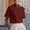 Wine, variant on Women's Solid V-Neck Work Blouse Short Sleeve Stand Collar Business Casual Office Shirt