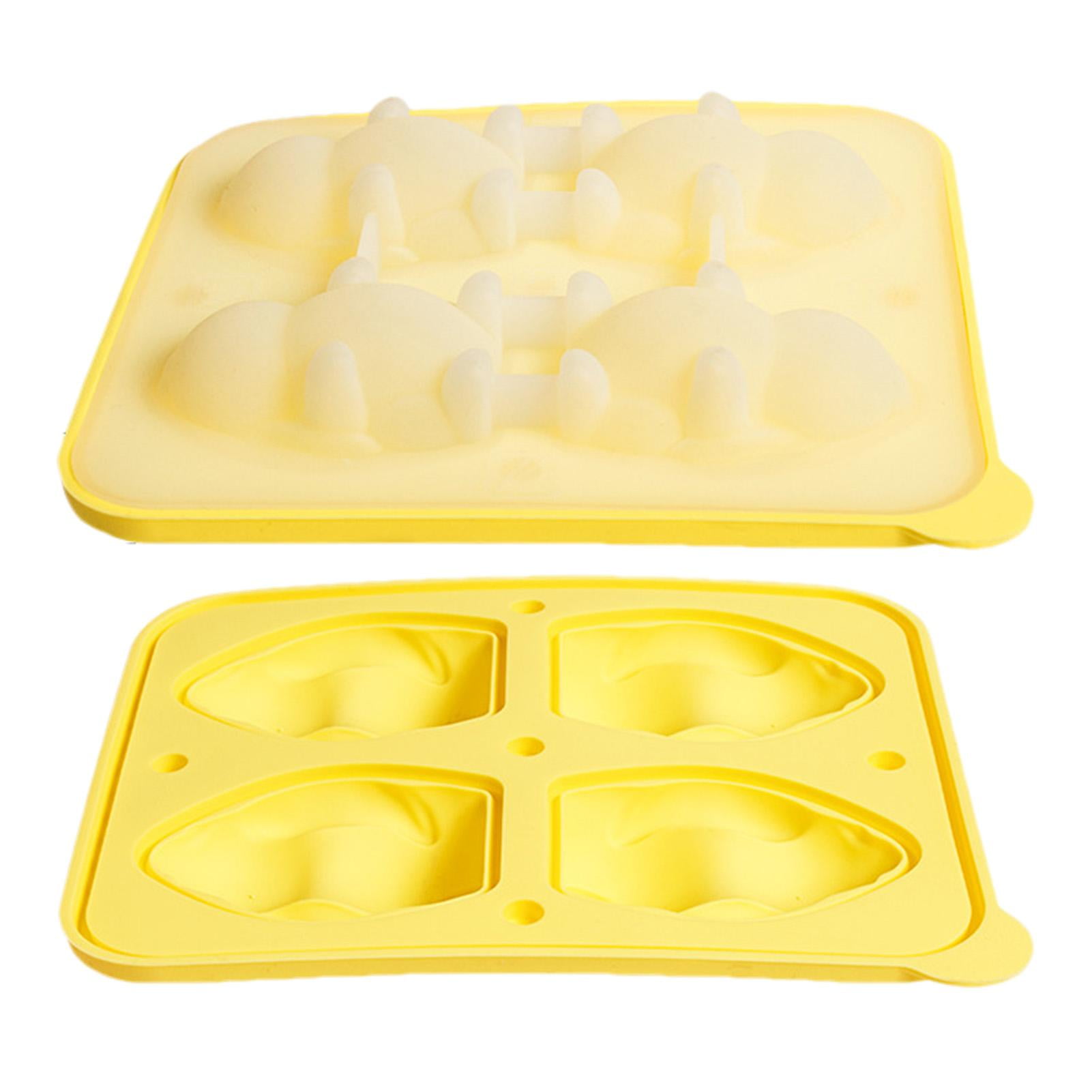 Easter Bunny Ice Cube Trays 4 Grid EasyRelease Silicone Ice Trays