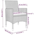 thumbnail image 2 of Bowery Hill PE Rattan Medium Durable Garden Dining Set in Gray, 2 of 10