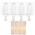 thumbnail image 3 of Wchiuoe Silicone Ice Pop Mold Popsicle Mold, Practical Popsicle Molds, Ice Cream Molds Silicon Molds 4-Grid For DIY For Ice Cream, 3 of 8