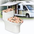 thumbnail image 6 of HELLHERO Bathroom Seat Covers 17"x21" Elastic Bottom Machine Washable for Gift, 6 of 8