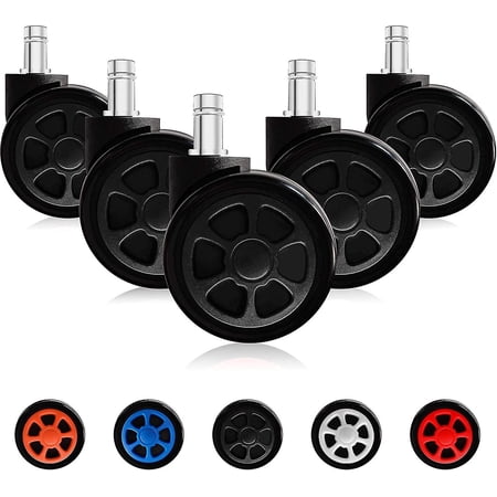 Gaming Chair Casters, Replaceable Replacement Wheels With Anti-fall