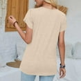 thumbnail image 6 of Frostluinai Womens V Neck Tunic Shirts Petal Sleeve Lounge Tops Solid Color Tunic Shirts Casual Dressy Business Work Office Tee Shirts, 6 of 6