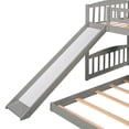 thumbnail image 4 of Gray Twin Over Twin Bunk Bed with Slide and Ladder, 4 of 8